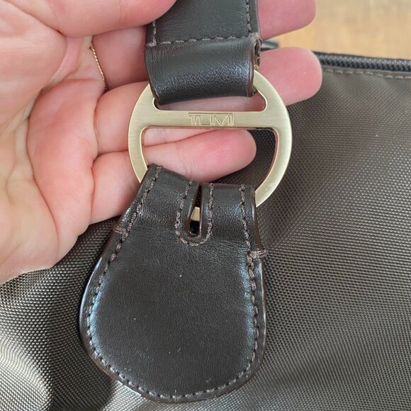 TUMI  Brown Nylon and Leather Tote Travel Carry-On Bag - Picture 8 of 16